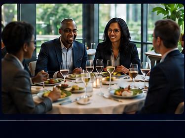 Guests gathered around the table at the Cyber In Color community launch lunch