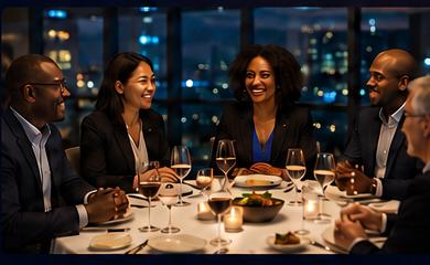 Cybersecurity leaders in conversation at the Cyber In Color Houston executive dinner
